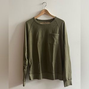 J. Crew Medium Green Authentic Fleece Sweatshirt